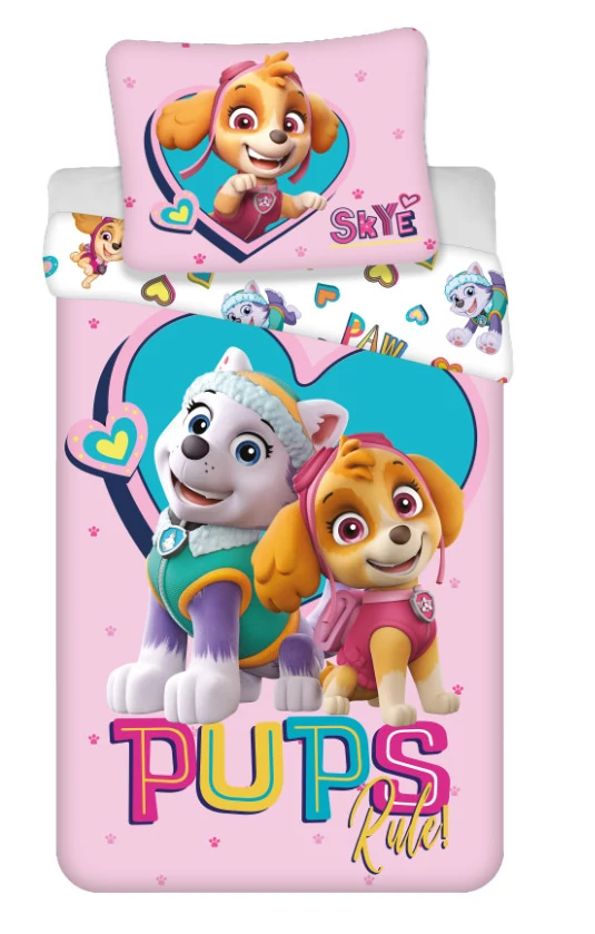 Mancs Őrjárat Pups Rule Ágyneműhuzat 140×200cm, 70×90 cm Microfibre