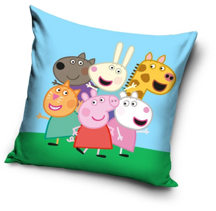 Peppa Malac Friends Párnahuzat 40x40 cm Velúr