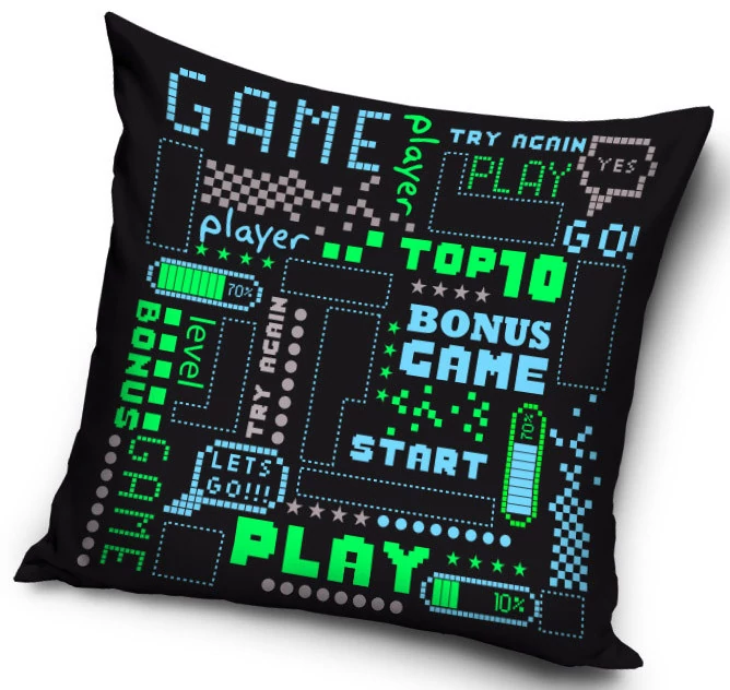 Gamer Párnahuzat 40x40 cm