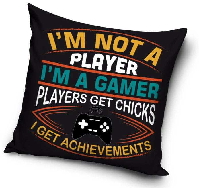 Gamer Párnahuzat 40x40 cm