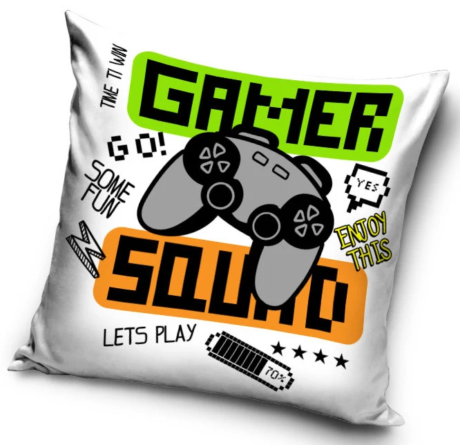 Gamer Párnahuzat 40x40 cm
