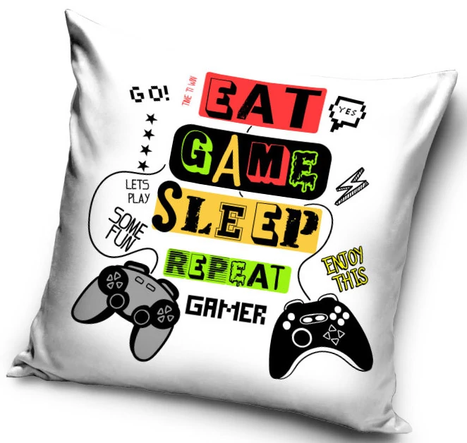 Gamer Párnahuzat 40x40 cm