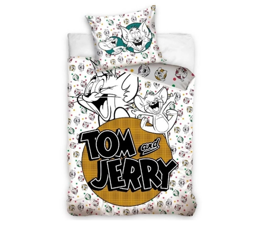 Tom És Jerry White Ágyneműhuzat 140×200cm, 70x90 cm
