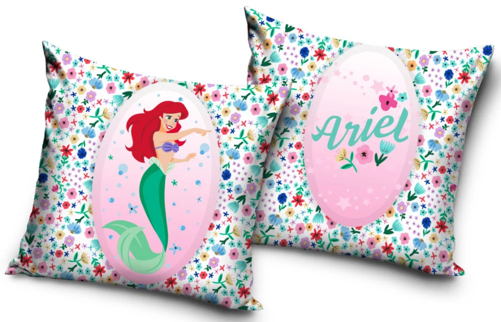 Disney Hercegnők, Ariel Párnahuzat 40x40 cm Velúr