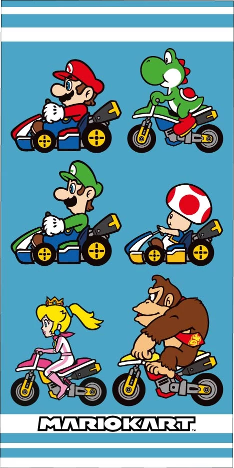 Super Mario Mariokart Fürdőlepedő, Strand Törölköző 70x140cm