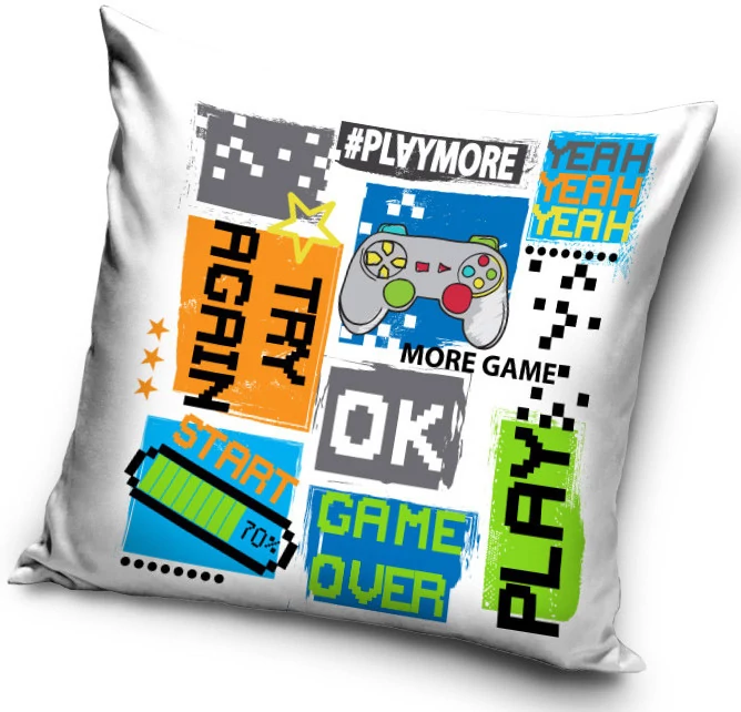 Gamer Párna, Díszpárna 40x40 cm