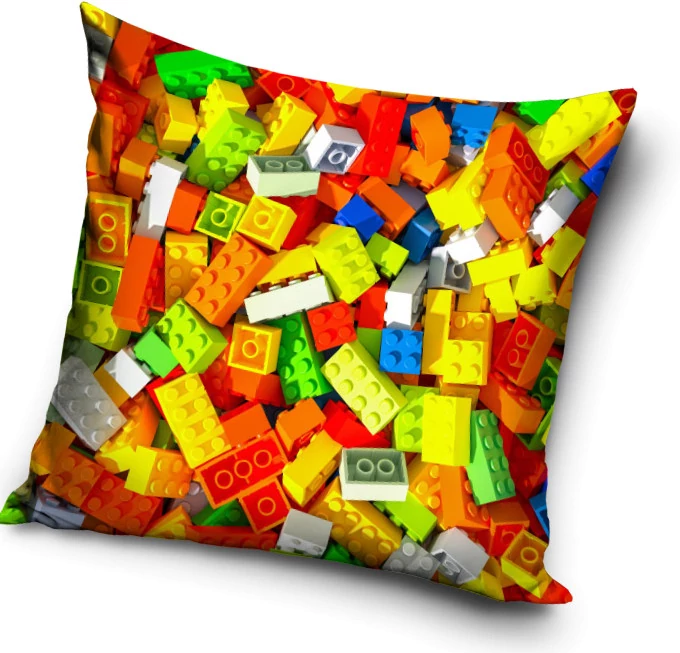 Bricks, Lego Mintázatú Párna, Díszpárna 40x40 cm