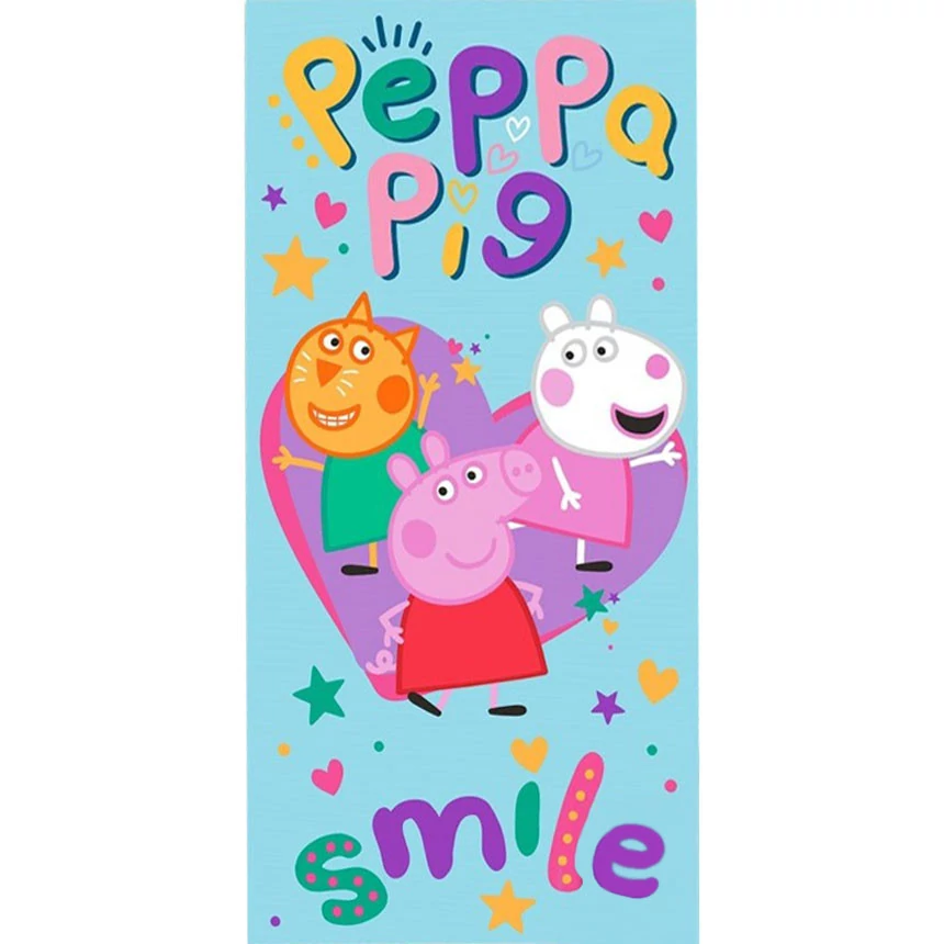 Peppa Malac Smile Fürdőlepedő, Strand Törölköző 70x140cm