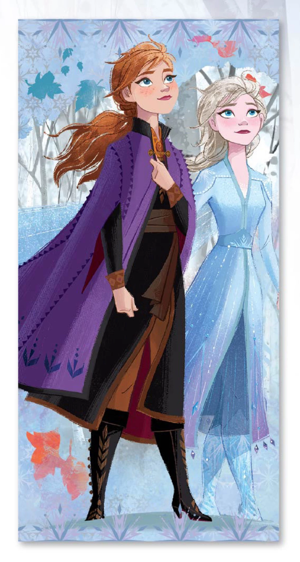 Disney Jégvarázs Sisters Fürdőlepedő, Strand Törölköző 70x137 cm (Fast Dry)