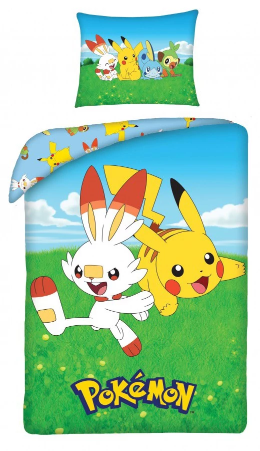 Pokémon Ágyneműhuzat Field 140×200cm, 70×90 cm