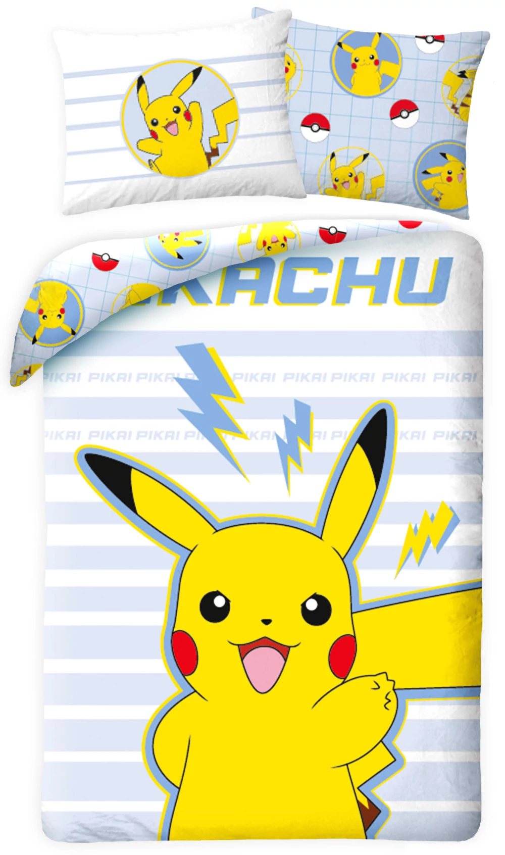 Pokémon Thunderbolt Ágyneműhuzat 140×200cm, 70×90 cm