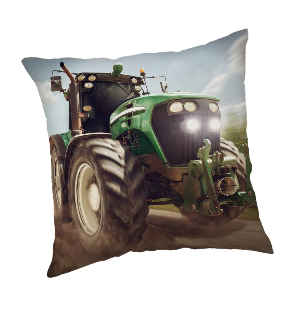Traktor Green Párnahuzat 45x45 cm
