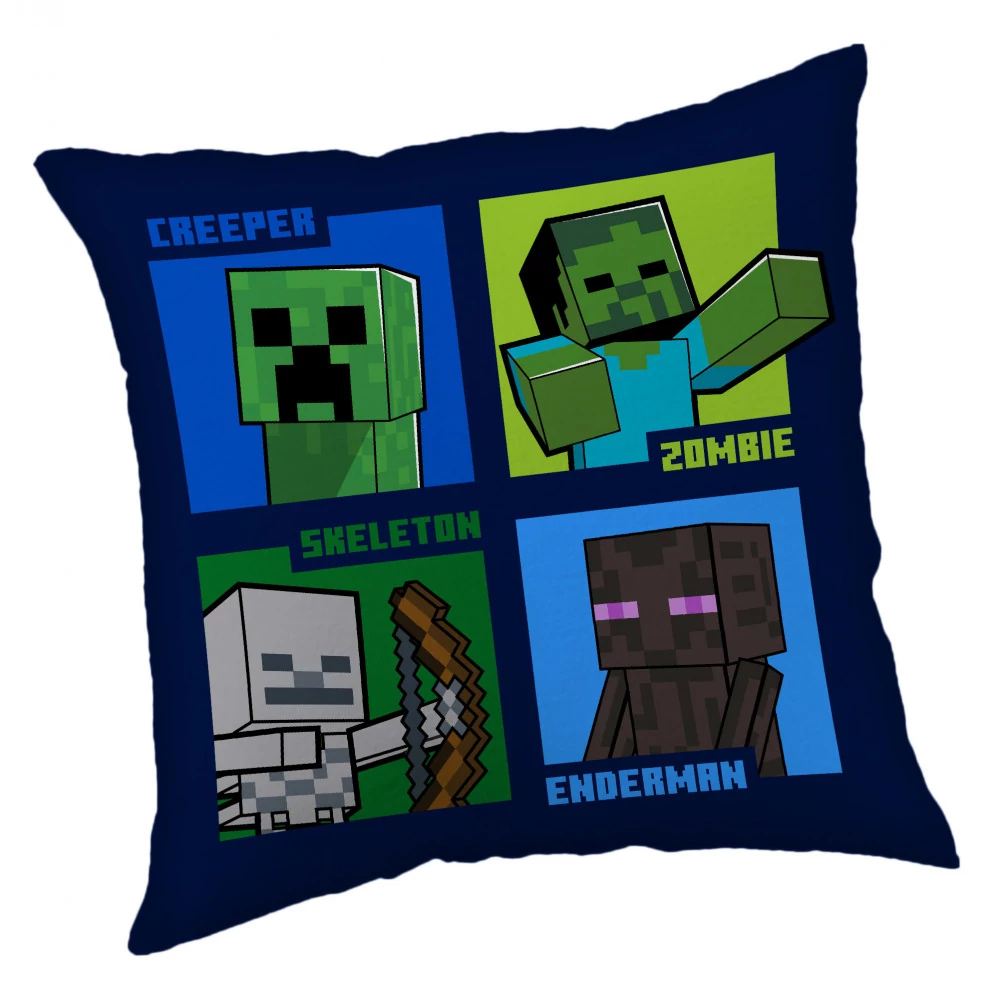 Minecraft Mob Callout Párna, Díszpárna 40x40 cm