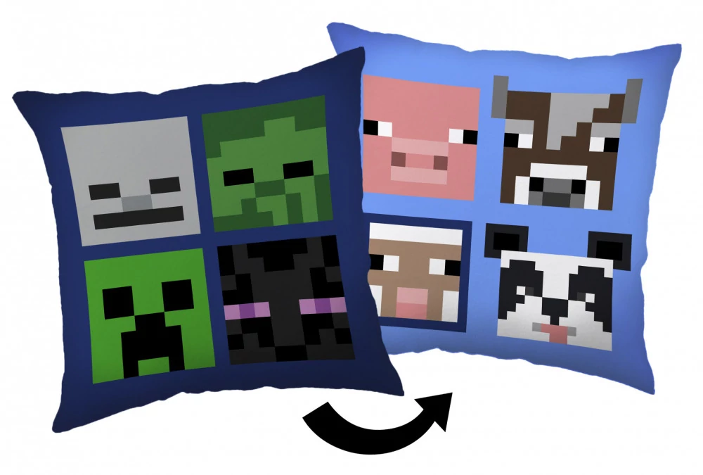 Minecraft Bad Mobs Párna, Díszpárna 40x40 cm