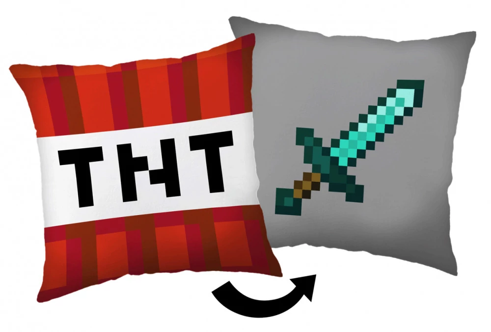 Minecraft Tnt Sword Párna, Díszpárna 40x40 cm