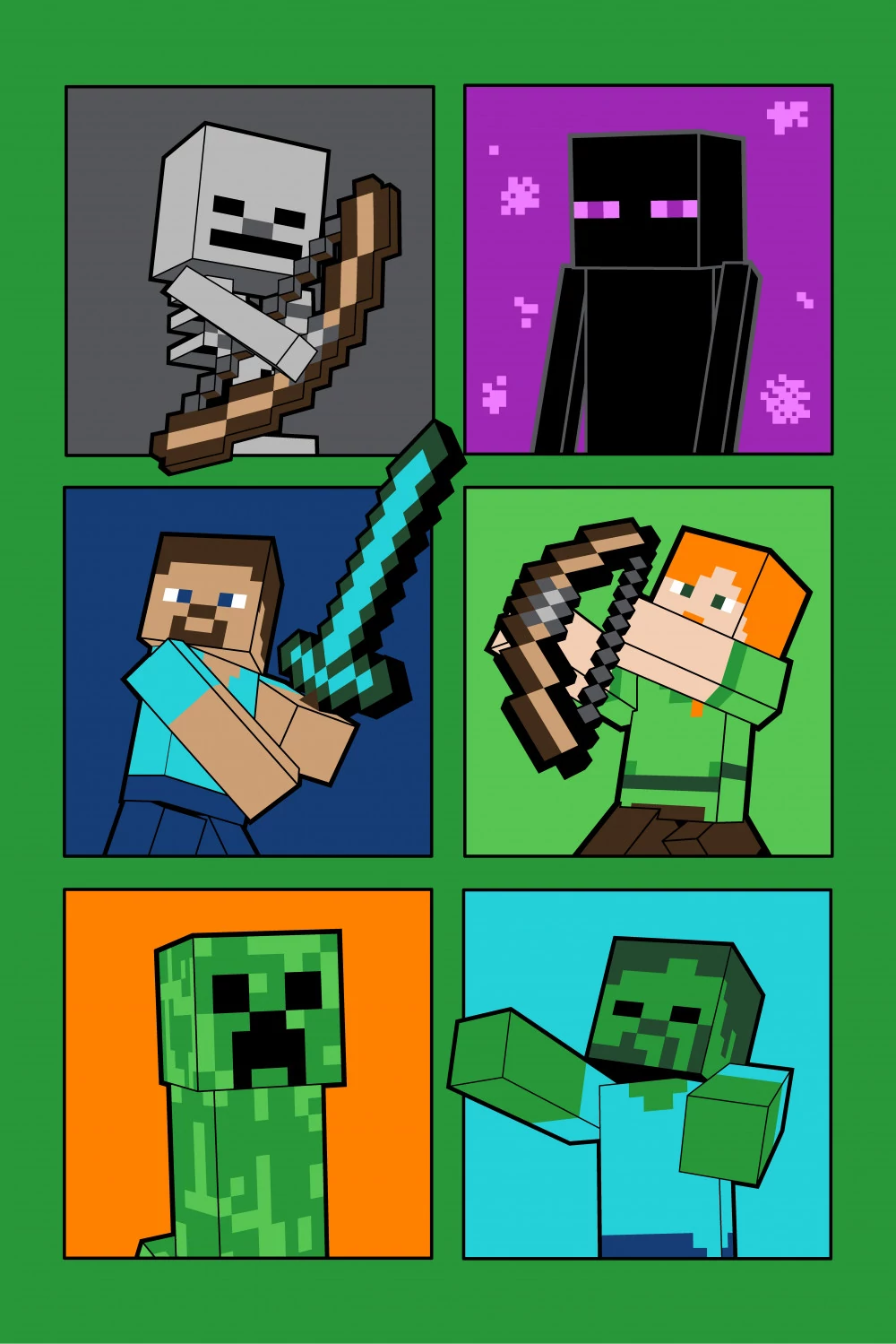 Minecraft Fight Badges Szuper Puha Polár Takaró 100x150cm