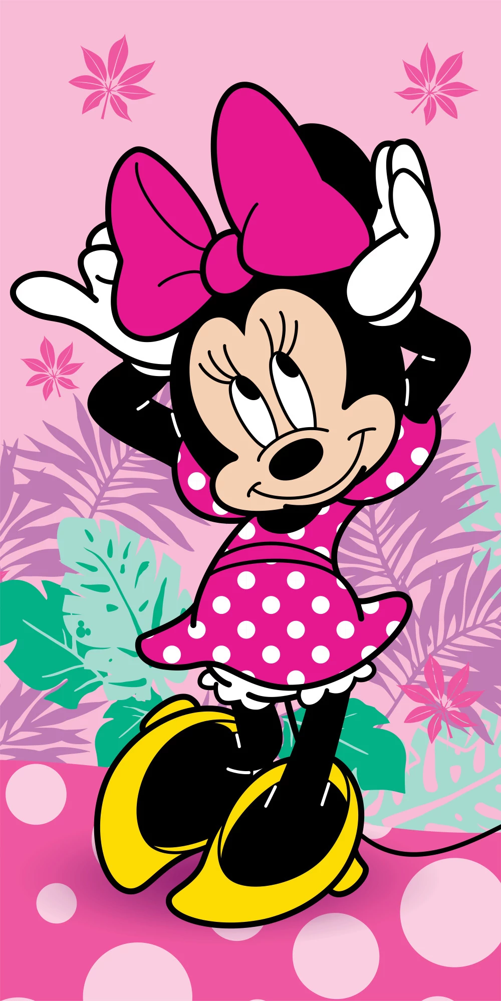 Disney Minnie Pretty In Pink Fürdőlepedő, Strand Törölköző  70x140cm