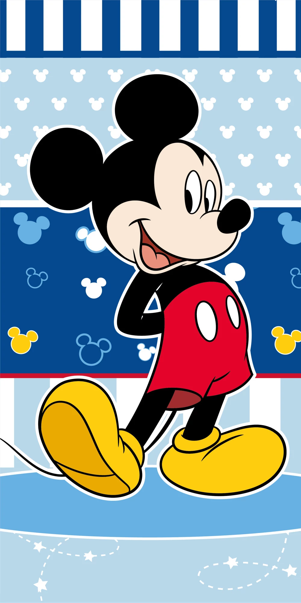 Disney Mickey Blue Fürdőlepedő, Strand Törölköző 70x140cm