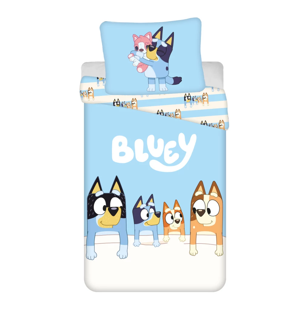 Bluey Family Ágyneműhuzat 140×200cm, 70x90 cm