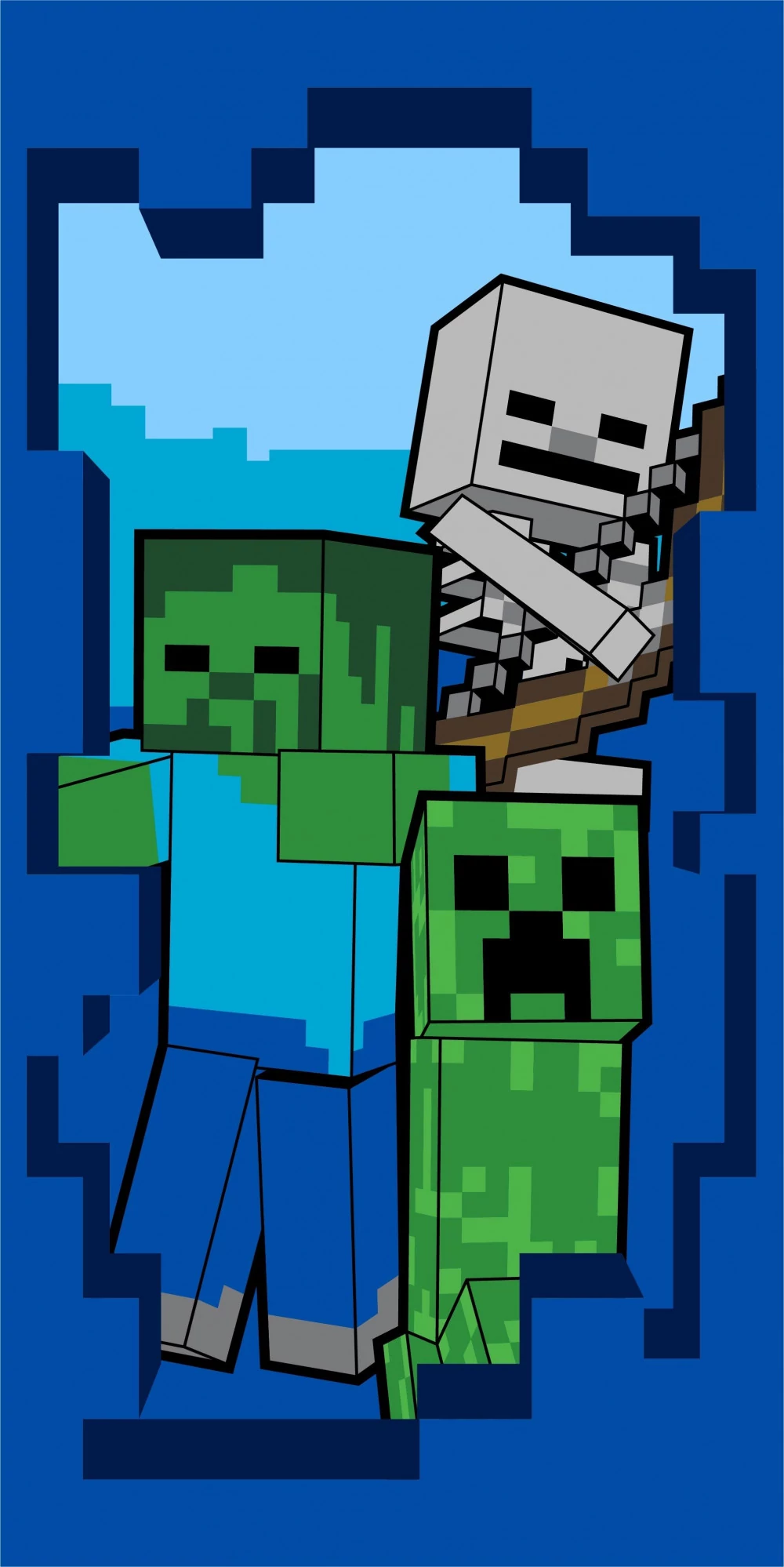 Minecraft Beware Fürdőlepedő, Strand Törölköző Beware 70x140cm