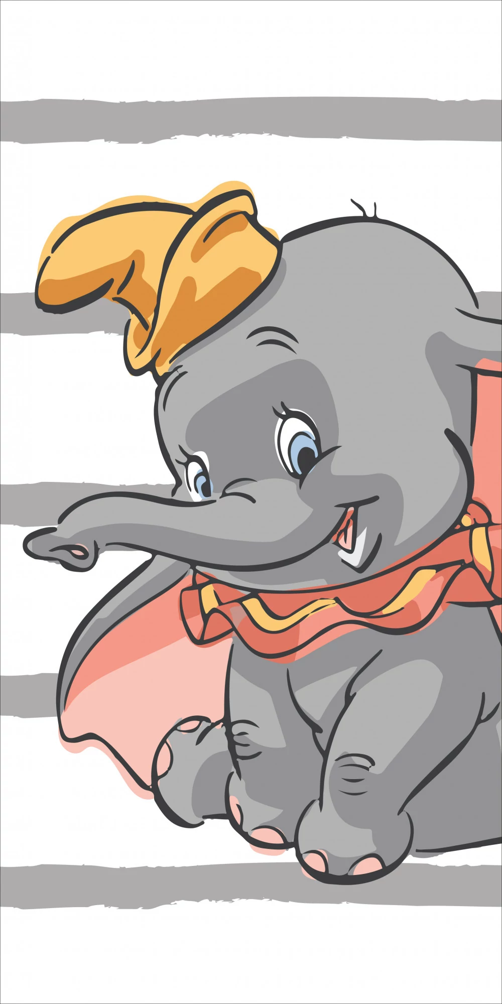 Disney Dumbo Fürdőlepedő, Strand Törölköző Stripe 70x140cm