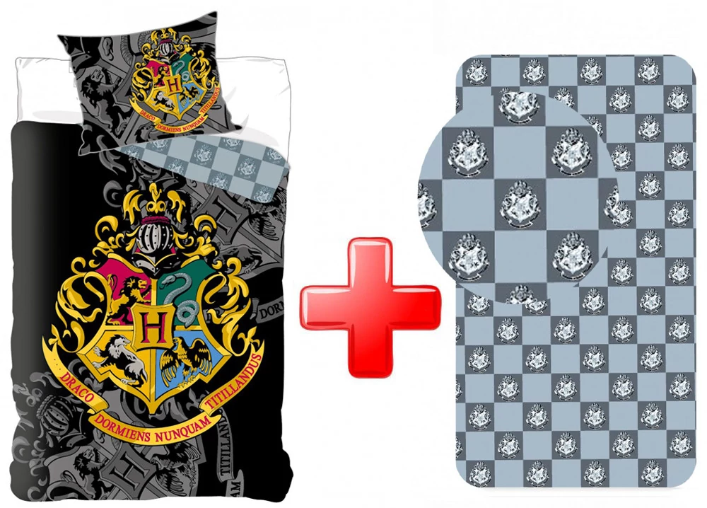 Harry Potter Houses Ágyneműhuzat És Gumis Lepedő Szett