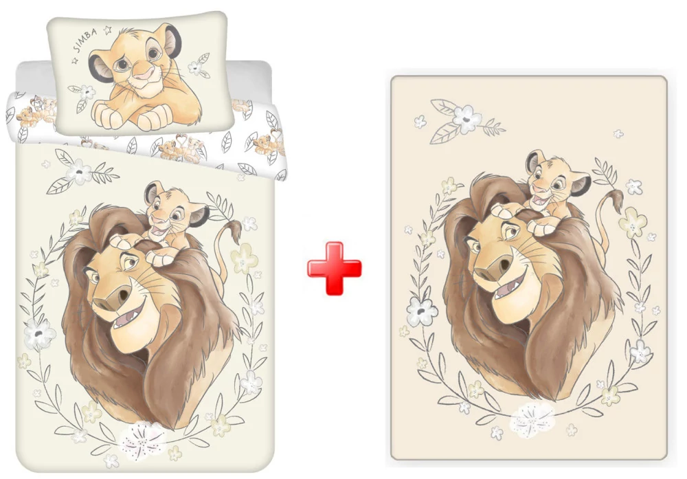 Disney Az Oroszlánkirály Simba Gyerek Ágyneműhuzat És Polár Takaró Szett