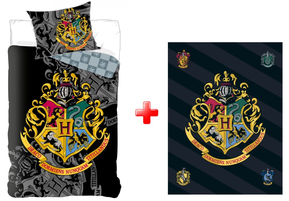 Harry Potter Houses Ágyneműhuzat És Polár Takaró Szett