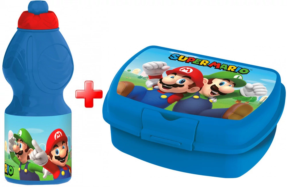 Super Mario Luigi Kulacs És Szendvicsdoboz Szett