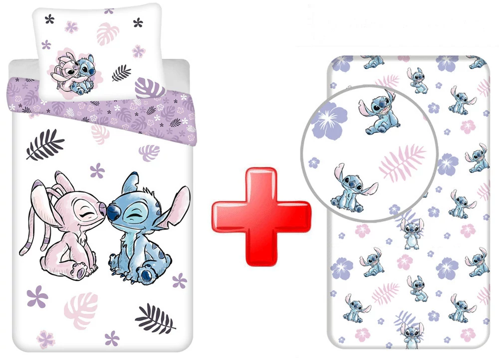 Disney Lilo És Stitch, A Csillagkutya Boojiboo Ágyneműhuzat És Gumis Lepedő Szett