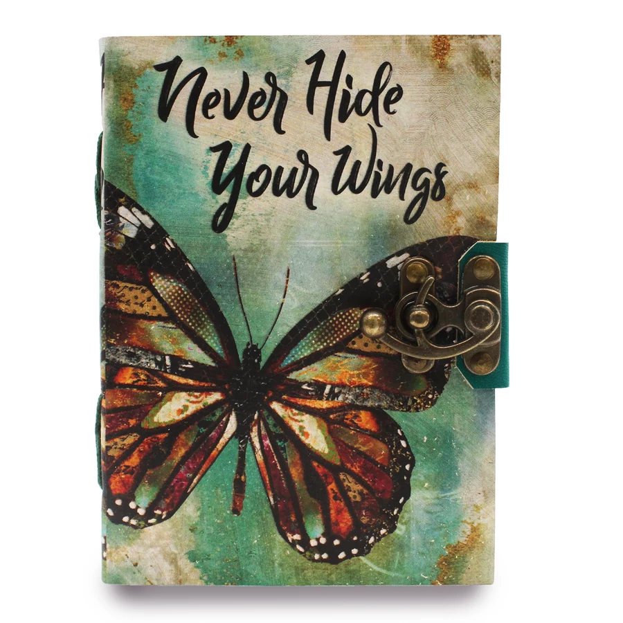Bőrkötésű Notesz – „Sose rejtsd el a szárnyaidat” (Never Hide Your Wings)