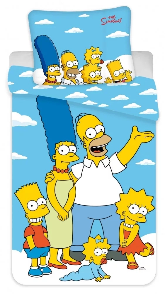 A Simpson Család Kék 2 részes Ágynemű-garnitúra 140x200+70x90 cm