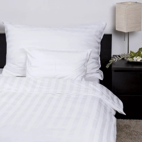 Fehér Szatén 2.7 cm Csíkos 3 részes Ágynemű-garnitúra 140x200+70x90+40x50 cm