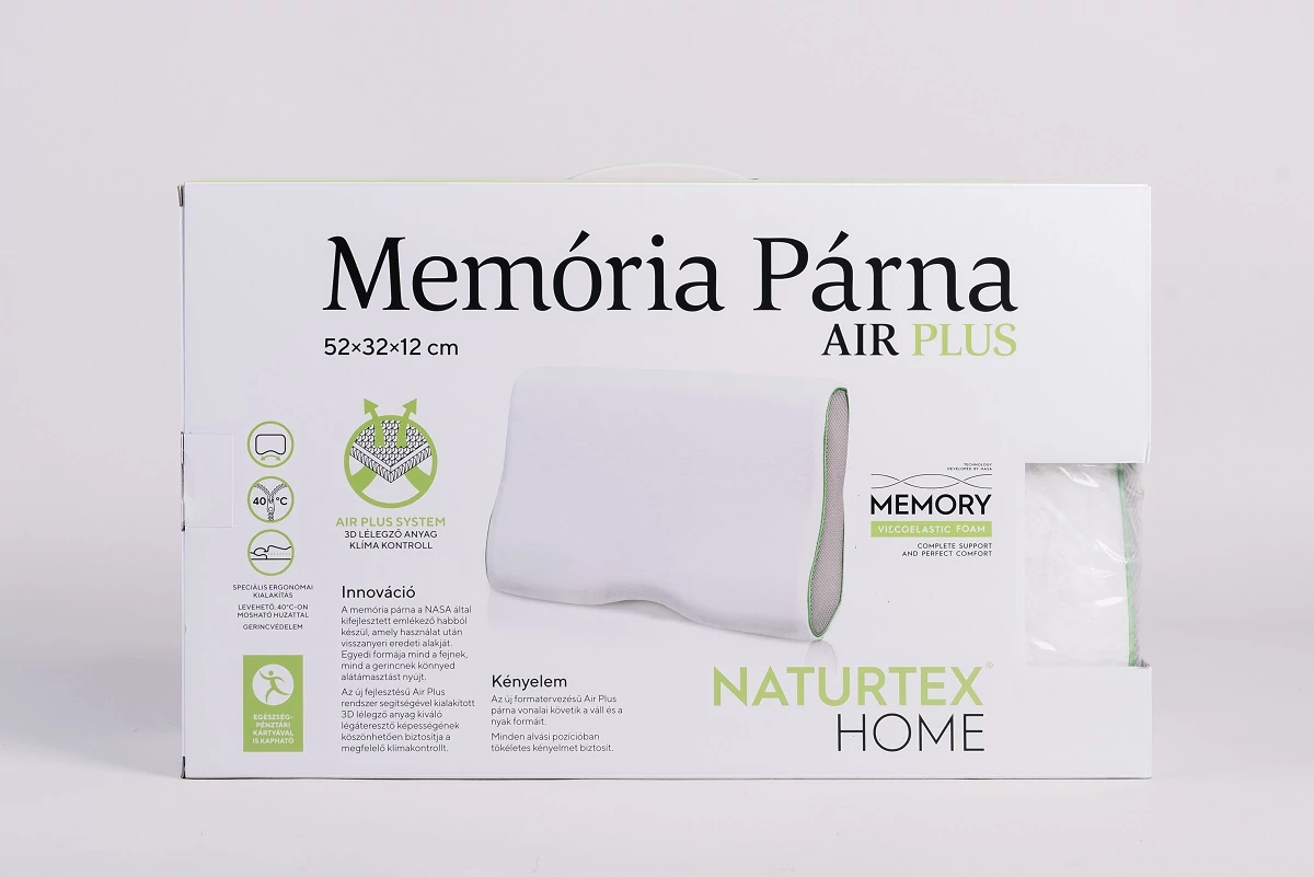 Air Plus Memória Párna 52×32×12 cm