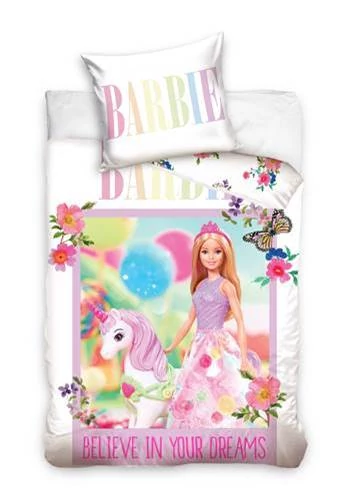 Barbie Unikornis 2 részes Ovis Ágynemű Szett 100x135+40x60 cm