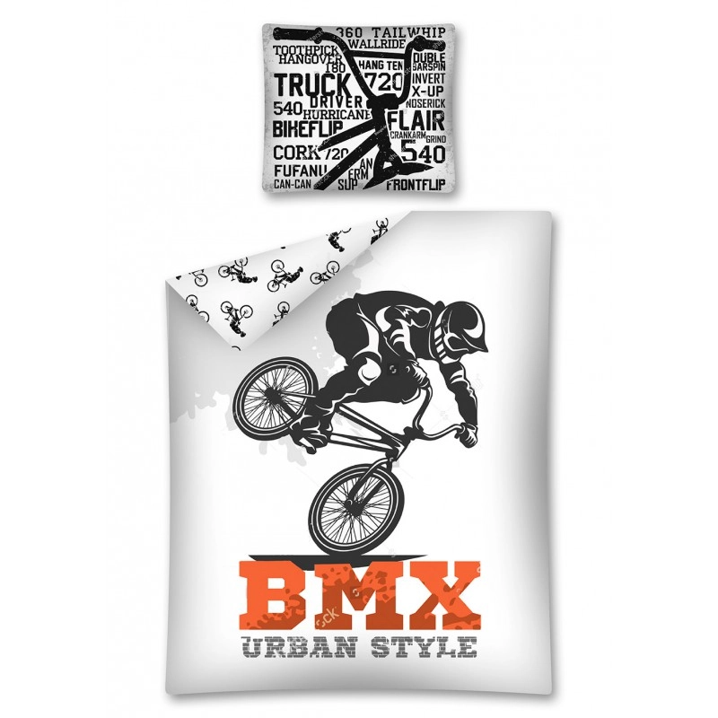 Bmx Kerékpáros 2 részes Ágynemű-garnitúra 140x200+70x80 cm