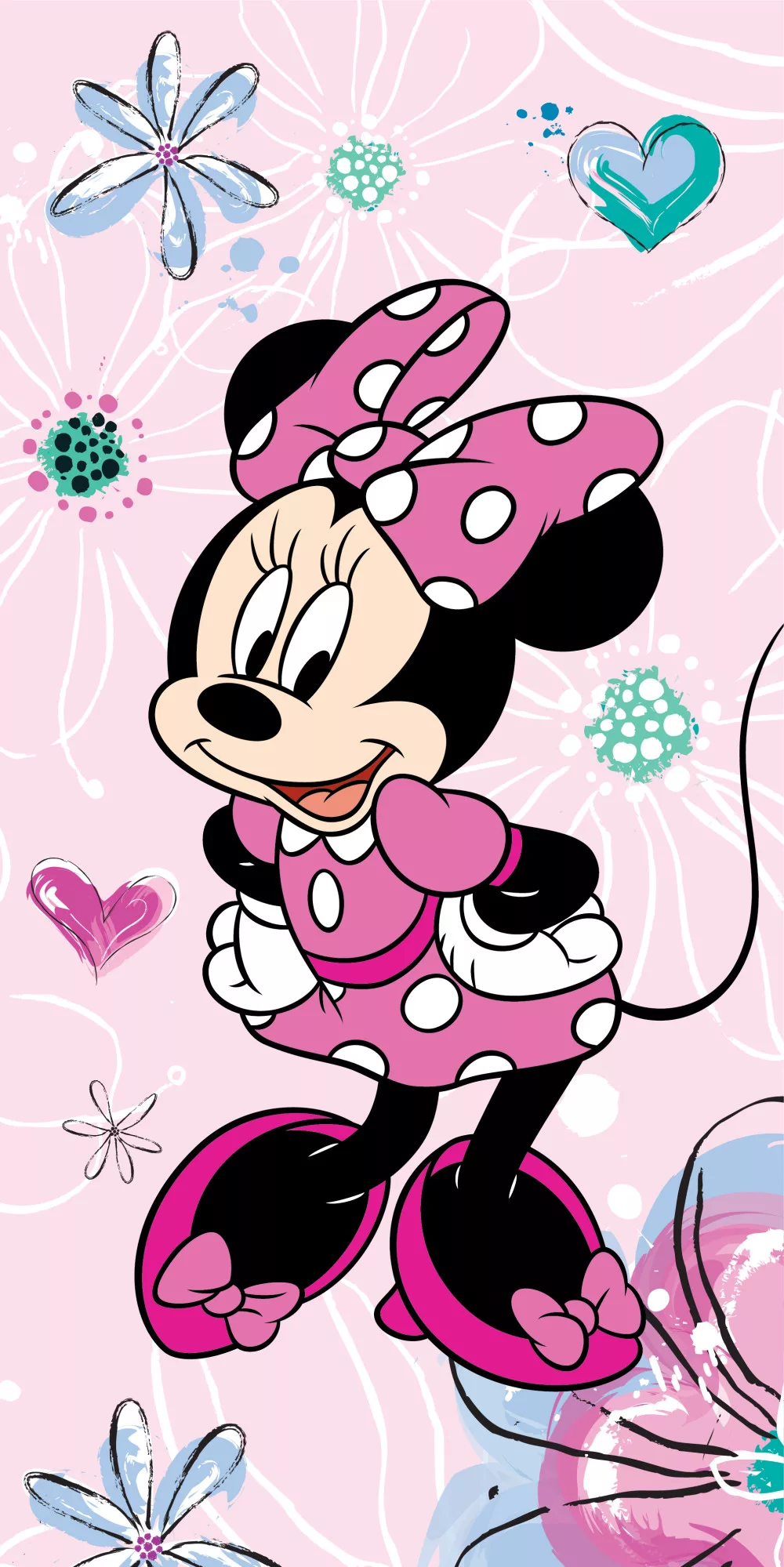 Disney Minnie Pink Bow Törölköző 70x140cm