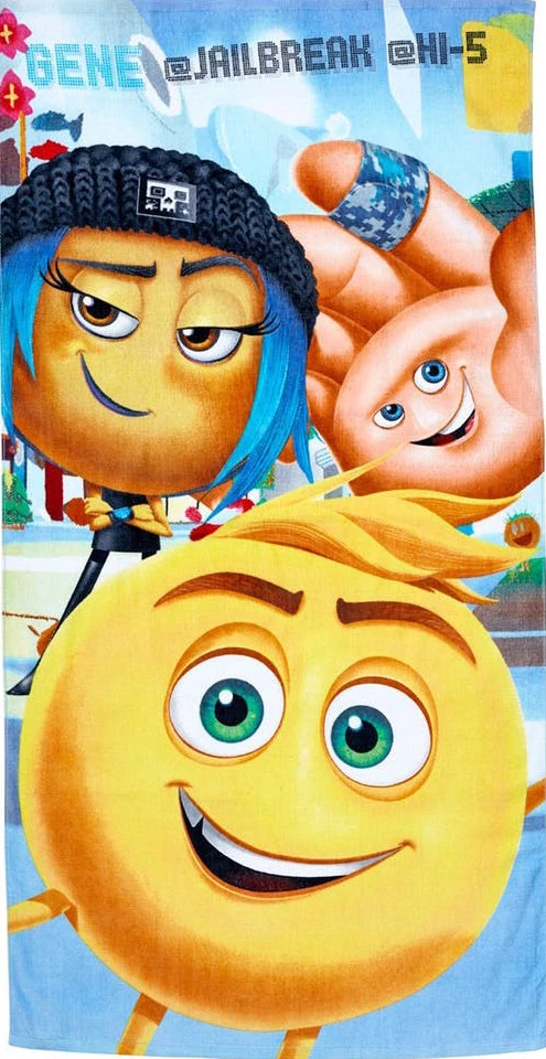 Emoji Világoskék Törölköző 70x140 cm