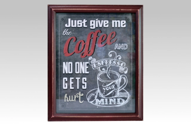 Retro Coffee Vörös Falikép 39x47 cm