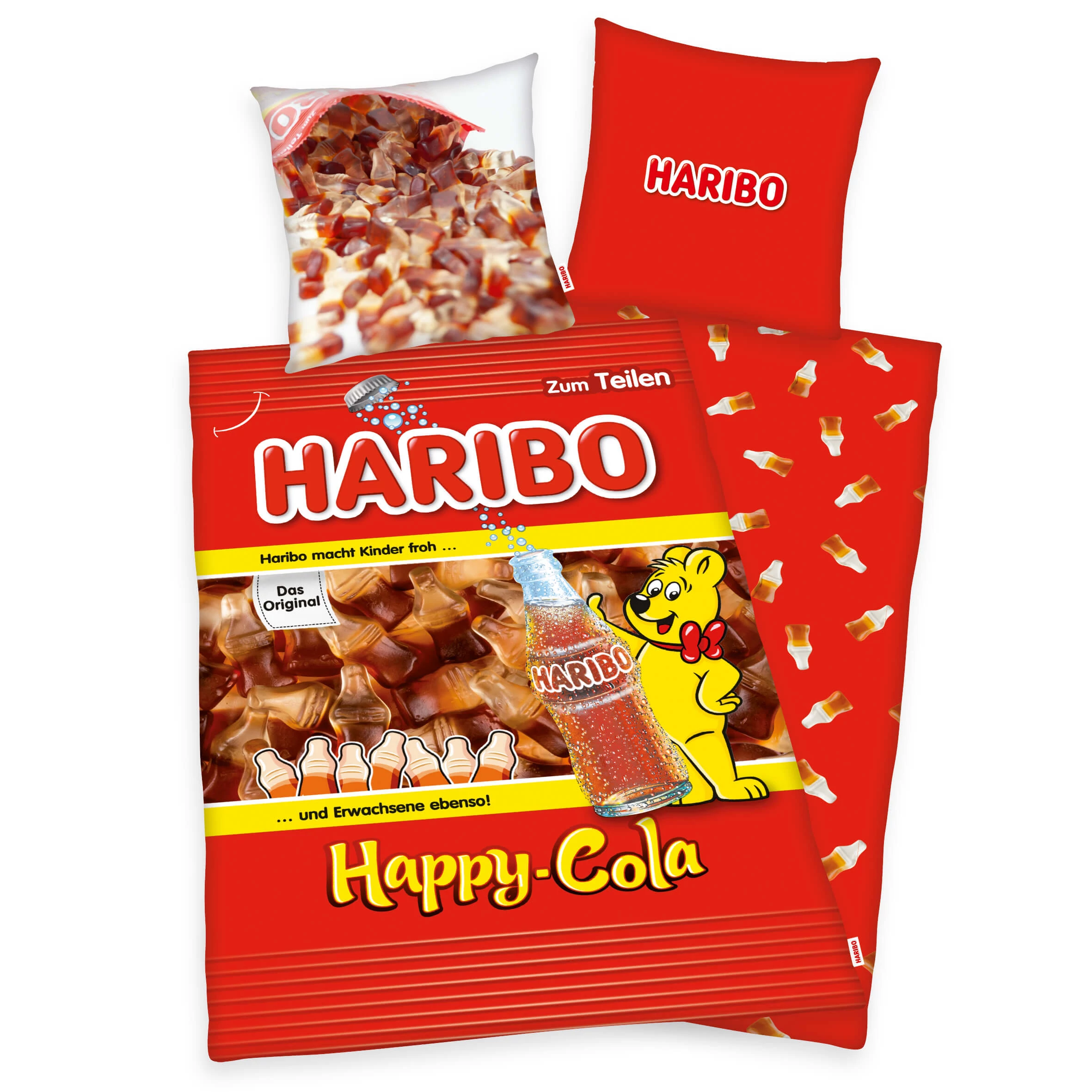 Haribo Gumicukor Cola 2 részes Ágynemű-garnitúra 140x200+70x90 cm