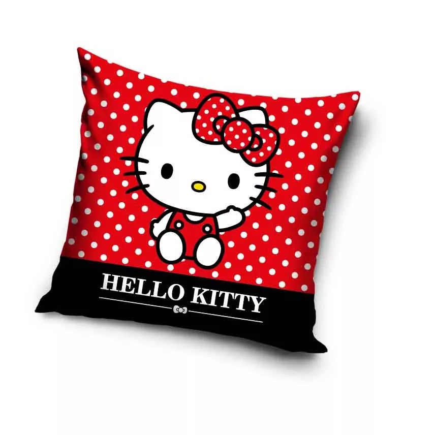 Hello Kitty Piros Díszpárnahuzat 40x40 cm
