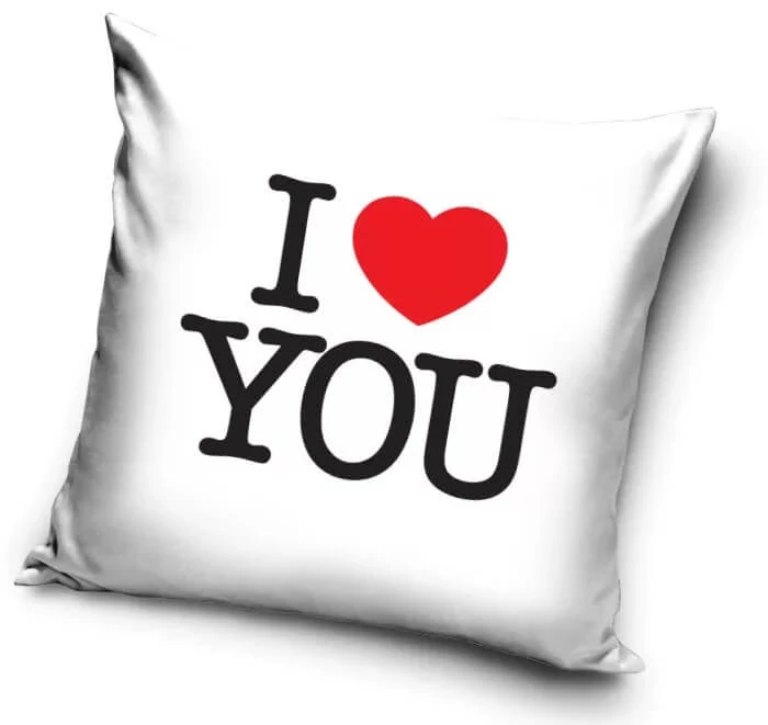 I Love You Díszpárnahuzat 40x40 cm