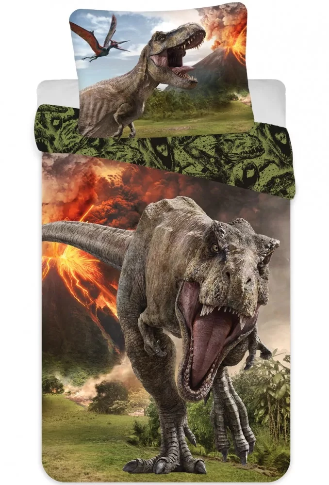 Jurassic World Vulkán 2 részes Ágynemű-garnitúra 140x200+70x90 cm