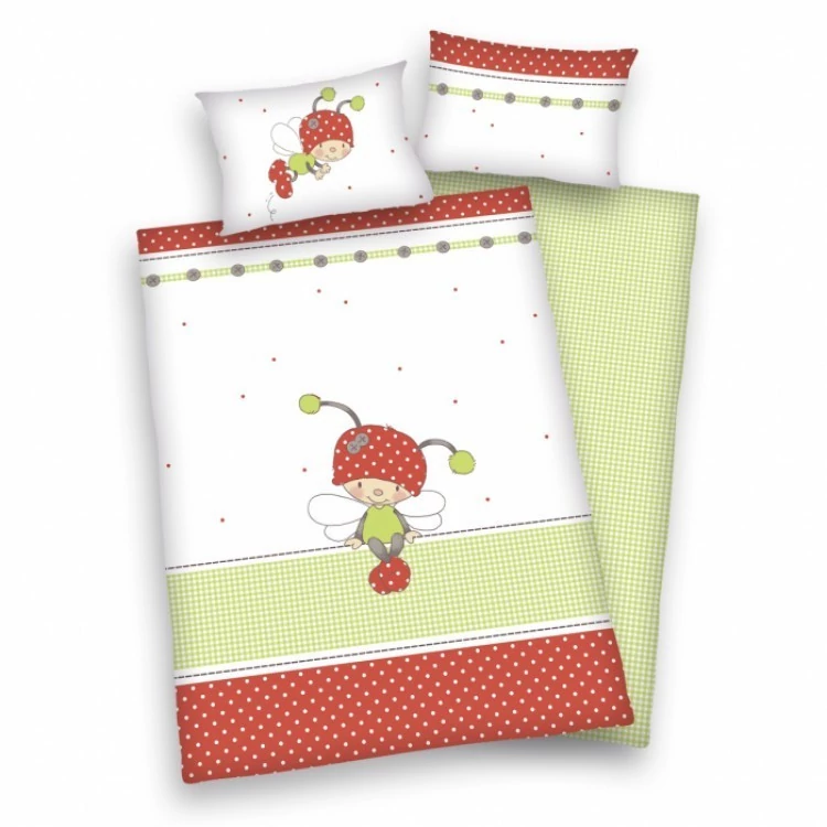 Katicabogár 2 részes Óvodai Ágynemű-garnitúra 100x135+40x60 cm