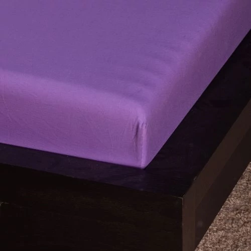 Lila Jersey Gumis Lepedő 140-160x200 cm