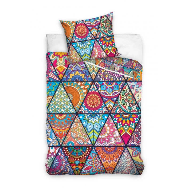 Mandala 2 részes Pamut-Vászon Ágynemű-garnitúra 140x200+70x80 cm