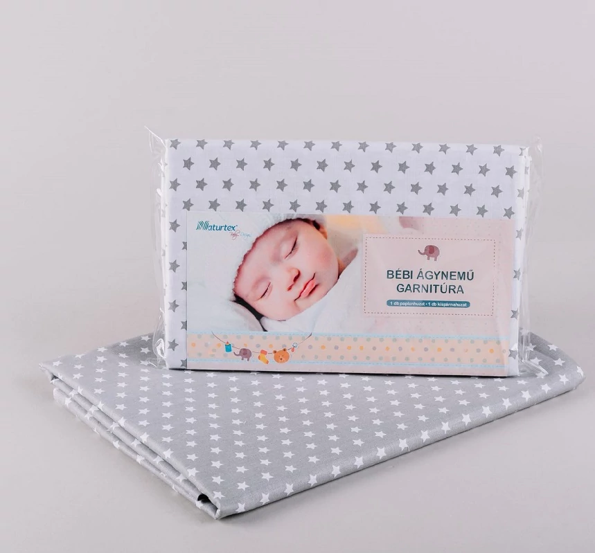 Naturtex Baby 2 részes Baba Ágynemű Szett 70x90+30x40 cm