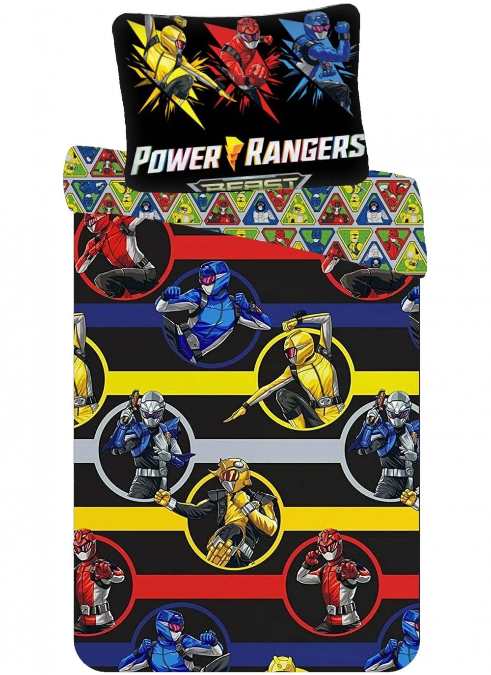 Power Rangers 2 részes Ovis Ágynemű Szett 100x135+40x60 cm