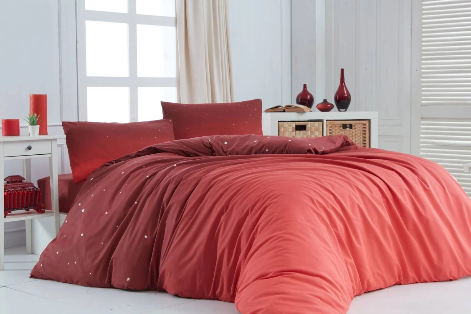 Renforcé Sky Orange 2 részes Ágynemű-garnitúra 140x200+50x70 cm