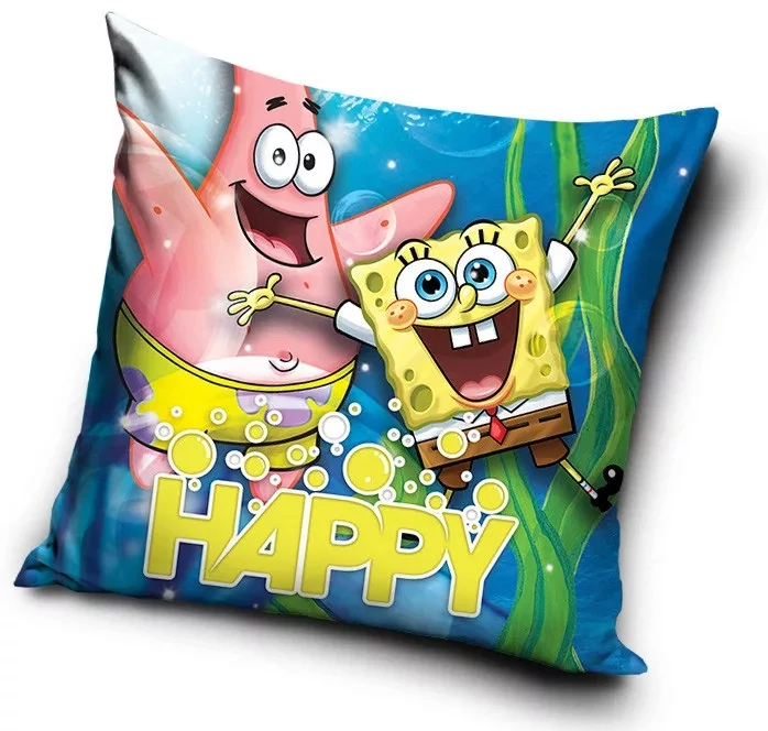 Spongyabob Happy Díszpárnahuzat 40x40 cm